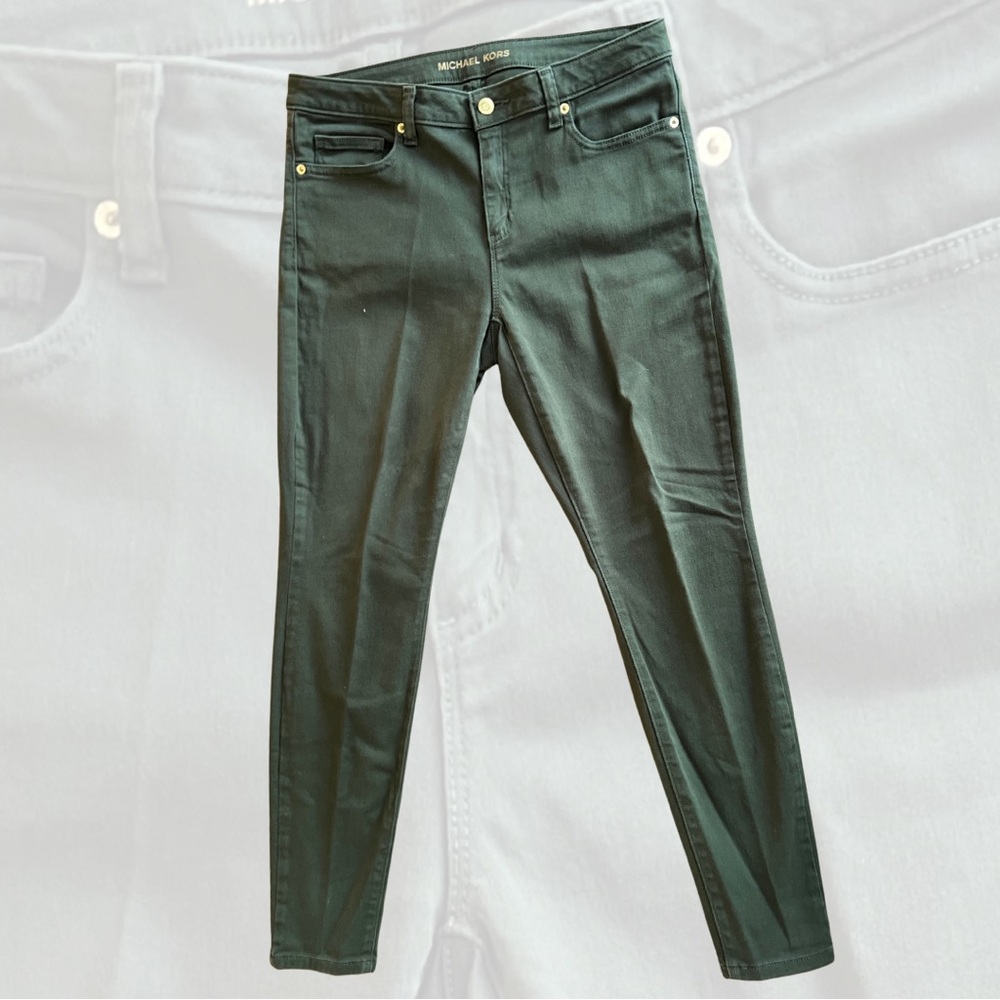 Michael Kors Women's Dark Green Skinny Jeans